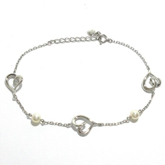 Auth mikimoto - 18K White Gold Cream Pearl Bracelet - Picture 1 of 8